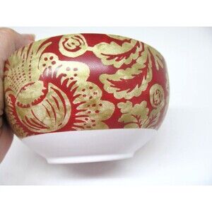 222 Fifth Belorado Red Fine Porcelain 5 5/8" Coupe Cereal Bowl